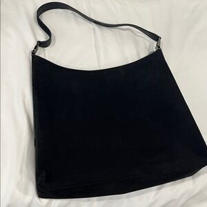 Salvatore Ferragamo Black suede Zippered purse